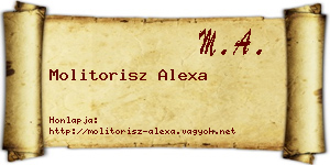 Molitorisz Alexa névjegykártya